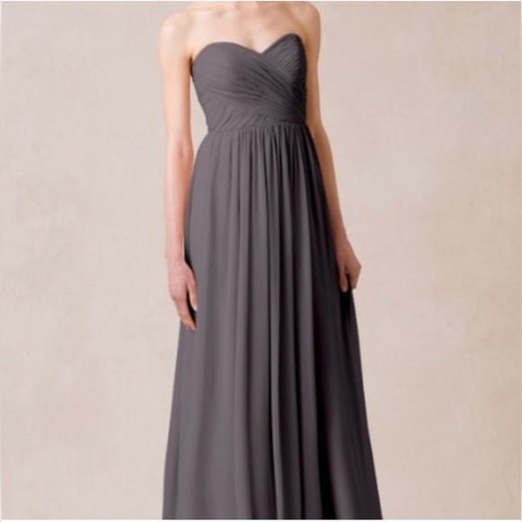 JENNY YOO- Leah Chiffon/Silk Black Gown, Size 2 - Picture 2 of 7